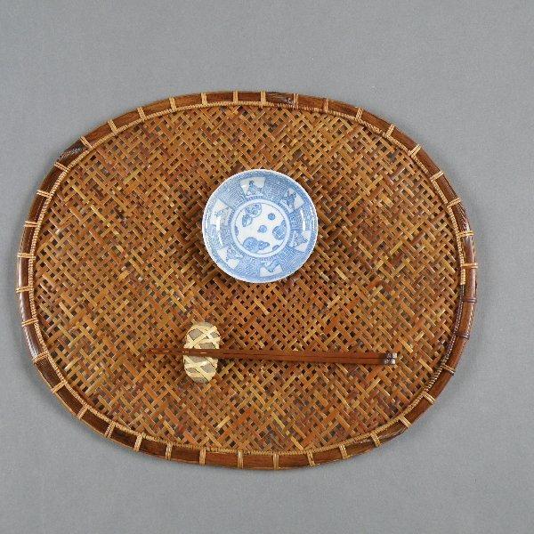 燻煙千島笹 ランチョンマット 折敷 網代編み 煤竹 : 北の竹工房