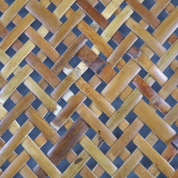 燻煙千島笹 ランチョンマット 折敷 網代編み 煤竹 : 北の竹工房