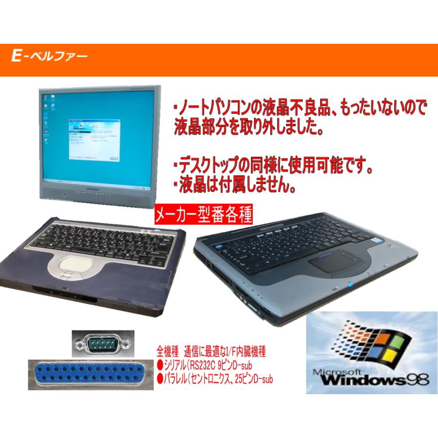 WINDOWS98 パソコン 液晶取り外し デスクトップタイプに改造