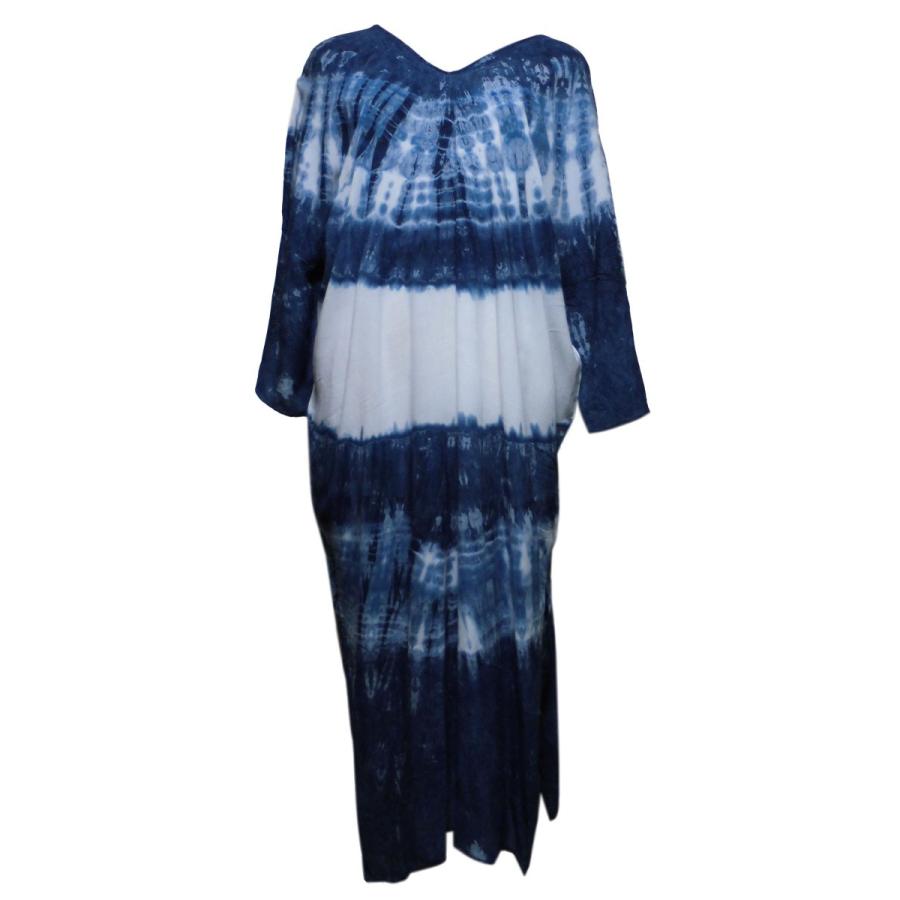 ワンピース アジアン衣料 コットン 藍染ワンピース4 Aiw 4 アジア雑貨ビンゴ 通販 Yahoo ショッピング