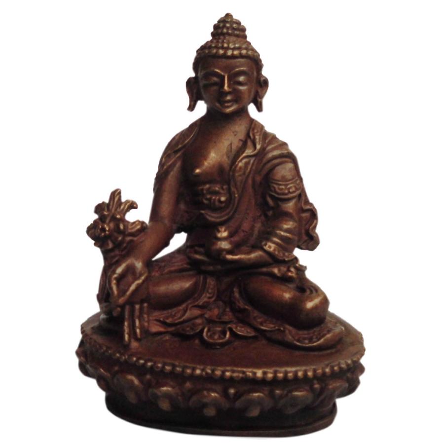 仏教美術 薬師仏像 神像 仏堂仏像奉納 銅製品 工芸品 置物 仏像 ネパール仏像 銅製 薬師如来像 64 : アジア雑貨ビンゴ