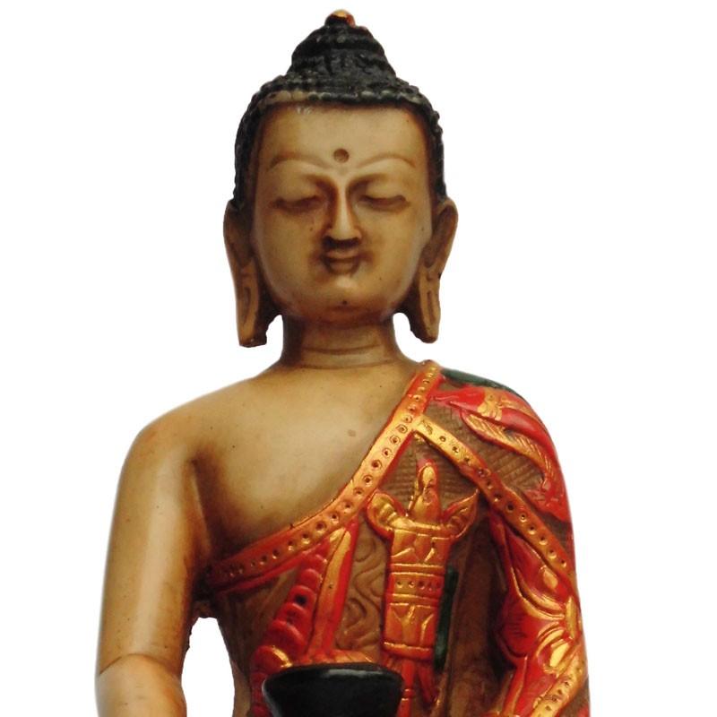 ネパール　釈迦牟尼坐像 釈迦牟尼（しゃかむに／シャーキャ・ムニ）／真鍮 ネパール製 - 彩雲