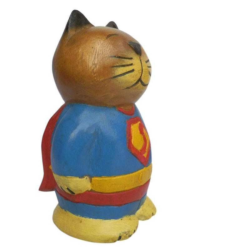 木彫り アジアン雑貨 ねこの木彫り スーパーキャット(小)31 : アジア