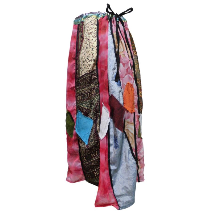 スカート　アジアン衣料　ネパール・シルク・スカート45　クリックポスト選択　送料200円｜e-bingo｜02