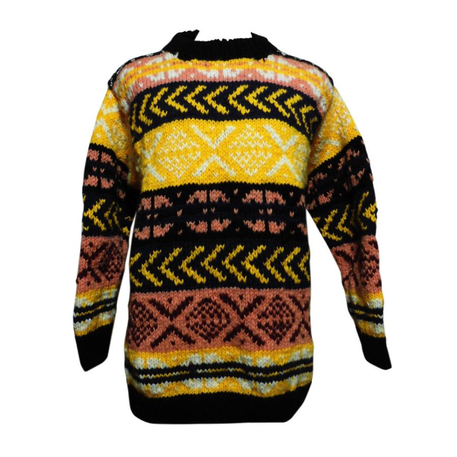人気アイテム セーター　男女兼用　ネパール手編みウールセーター3 ニット、セーター