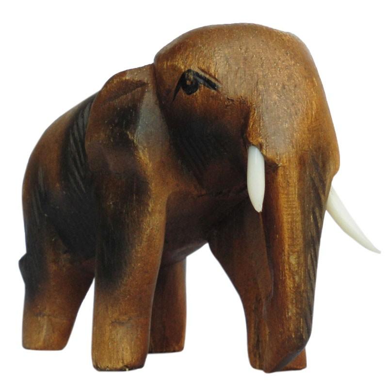 木彫り アジアン雑貨 ゾウさんの木彫り8 : アジア雑貨ビンゴ - 通販