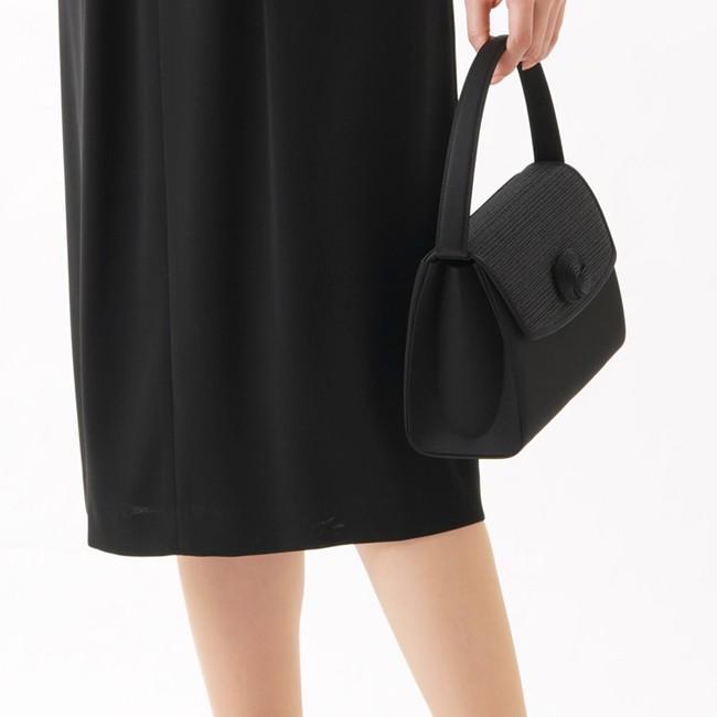 日本製 フォーマルバッグ ブラックフォーマルバッグ 喪服 レディース 婦人 女性 織り柄が印象的で高級感溢れるフォーマルバッグ 冠婚葬祭 B-8205｜e-blanc-noir｜08