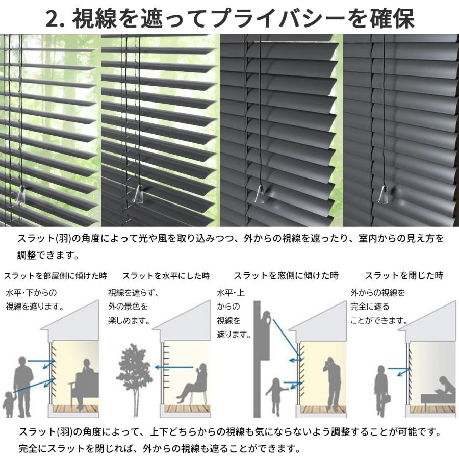 新品 アルミ ブラインド 羽根幅25mm 幅80cm×高100cm 2台 EーBLIND（イージーブラインド） ブラインド ブラインドカーテン