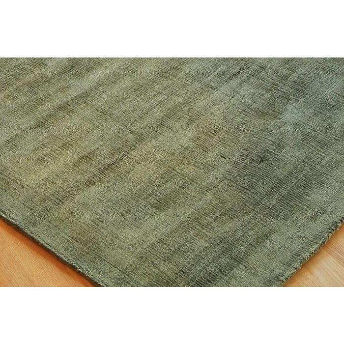 ラグ ラグマット 約1.5畳 140x200cm グリーン 手織り(手機) 絨毯 ヴィスコース DYNASTY ANTIQUE モダン | EーBLIND | 02