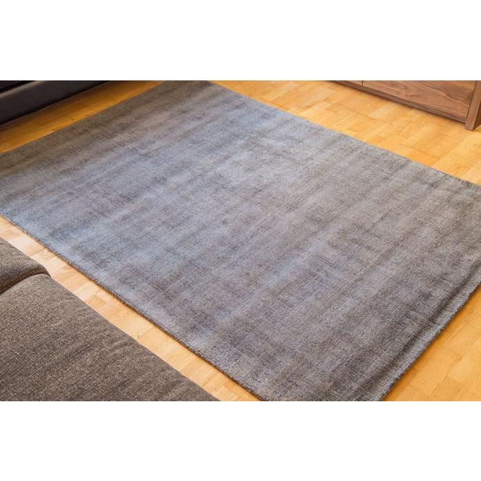 ラグ ラグマット 約1.5畳 140x200cm グレー 手織り(手機) 絨毯 ヴィスコース DYNASTY ANTIQUE モダン | EーBLIND | 01