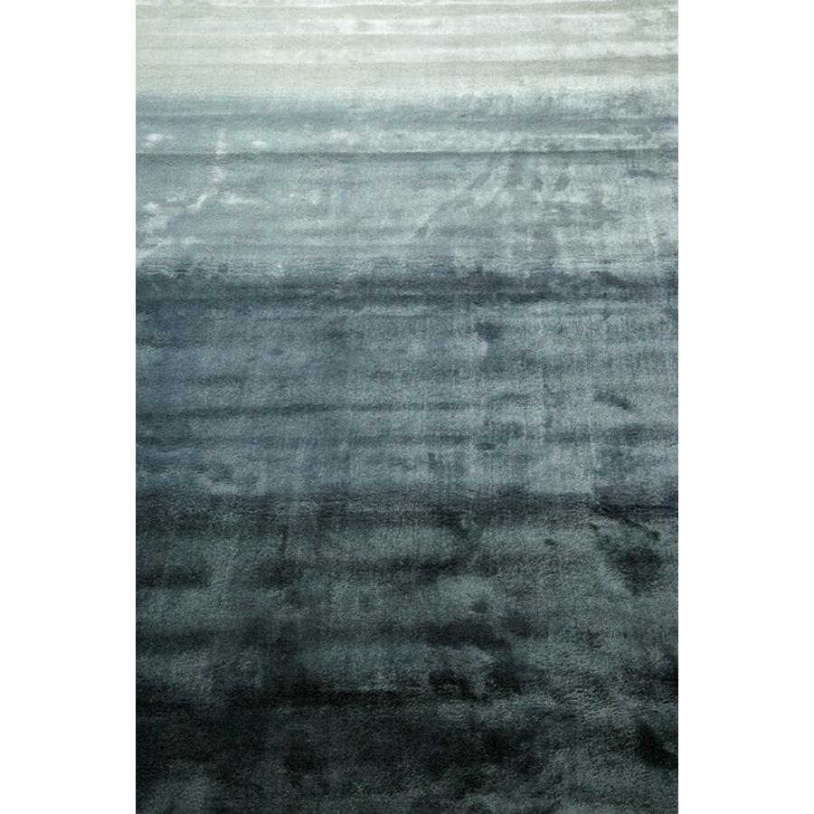 ラグ カーペット 秋 冬 140x200 手織り(手機) 絨毯 話題のSDGs素材 ヴィスコース 人工 シルク FADE STRIPE おしゃれ グレー リビング 寝室 オールシーズン | EーBLIND | 02
