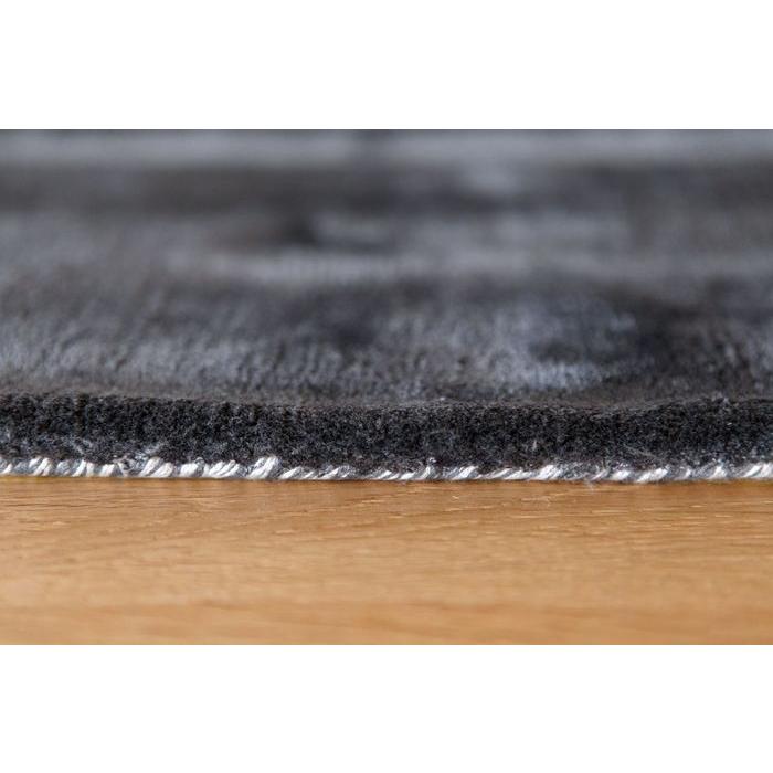 ラグ カーペット 秋 冬 160x230 手織り(手機) 絨毯 話題のSDGs素材 ヴィスコース 人工 シルク FADE STRIPE おしゃれ グレー リビング 寝室 オールシーズン | EーBLIND | 01