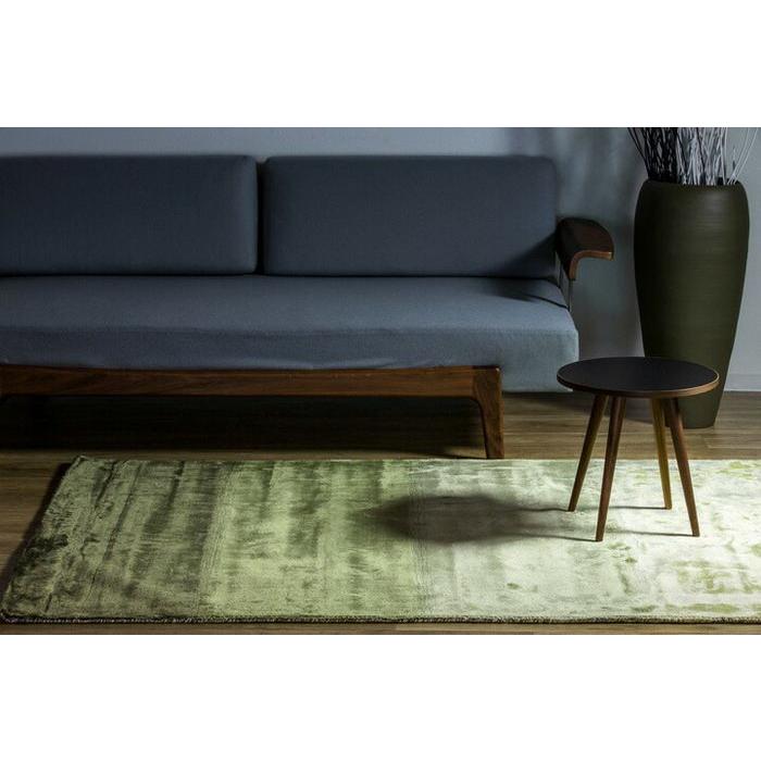 ラグ カーペット 秋 冬 140x200 手織り(手機) 絨毯 話題のSDGs素材 ヴィスコース 人工 シルク FADE STRIPE おしゃれ グリーン リビング 寝室 オールシーズン | EーBLIND | 01