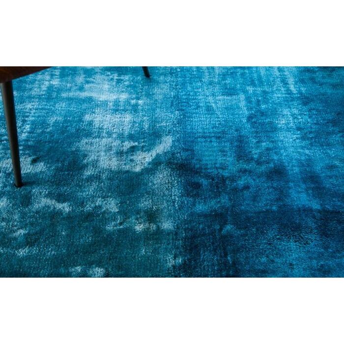 ラグ カーペット 秋 冬 160x230 手織り(手機) 絨毯 話題のSDGs素材 ヴィスコース 人工 シルク FADE STRIPE おしゃれ オーシャン リビング　オールシーズン | EーBLIND | 02