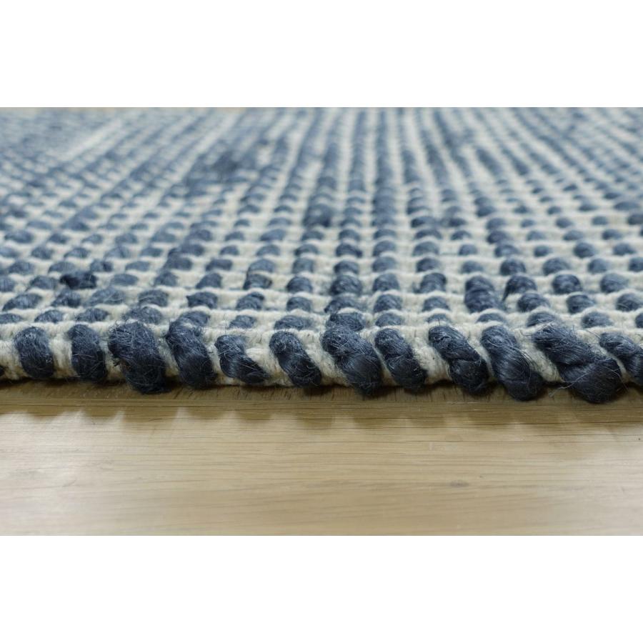 ラグ カーペット キリム 140x200 秋 冬 手織り エコ素材 JURO PLAIN ブルー 快適 おしゃれ 北欧 リビング 寝室 オールシーズン 絨毯 柔らかい 暖かい | EーBLIND | 04