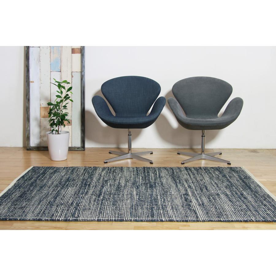 ラグ カーペット キリム 140x200 秋 冬 手織り エコ素材 JURO PLAIN ブルー 快適 おしゃれ 北欧 リビング 寝室 オールシーズン 絨毯 柔らかい 暖かい | EーBLIND | 05