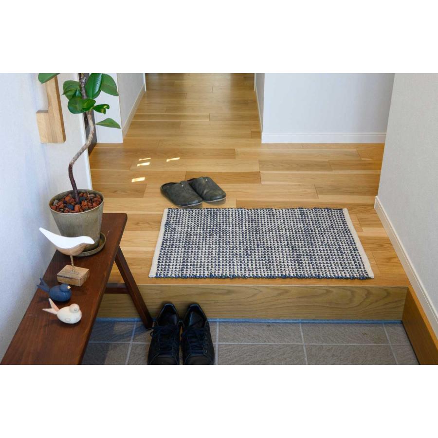 EーBLIND（イージーブラインド） キリム 玄関マット 50x80cm ブルー
