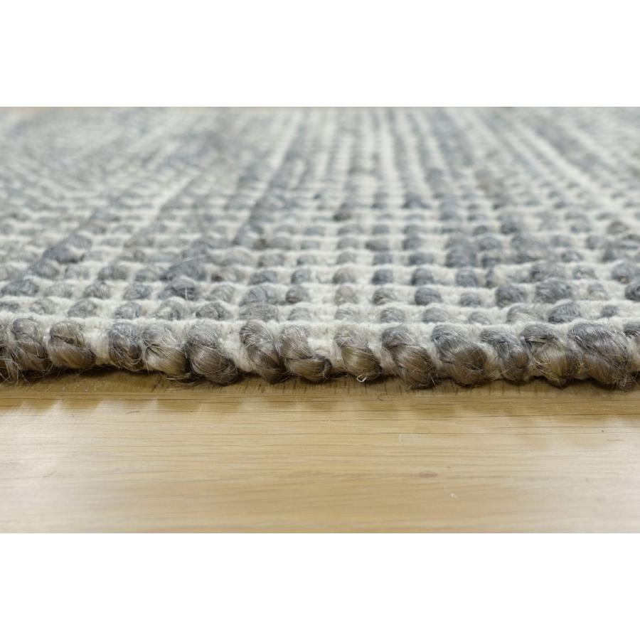 キリム 約1.5畳 140x200cm グレー 手織り(手機) 絨毯 ジュート JURO　PLAIN 夏 | EーBLIND | 04