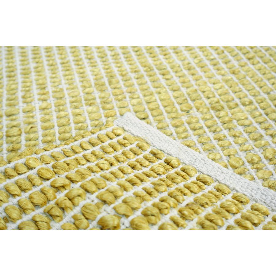 キリム 約1.5畳 140x200cm マスタード 手織り(手機) 絨毯 ジュート JURO　PLAIN 夏 | EーBLIND | 03