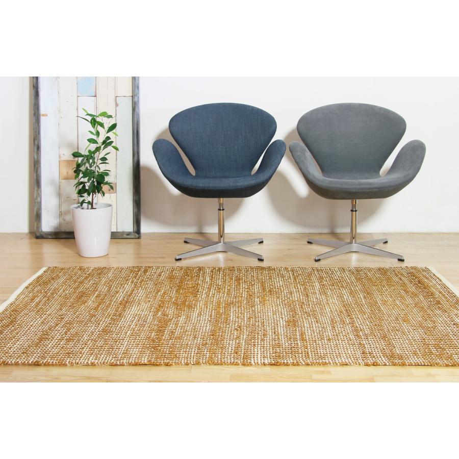 ラグ カーペット キリム 140x200 秋 冬 手織り エコ素材 JURO PLAIN オレンジ 快適 おしゃれ 北欧 リビング 寝室 オールシーズン 絨毯 柔らかい 暖かい | EーBLIND | 04
