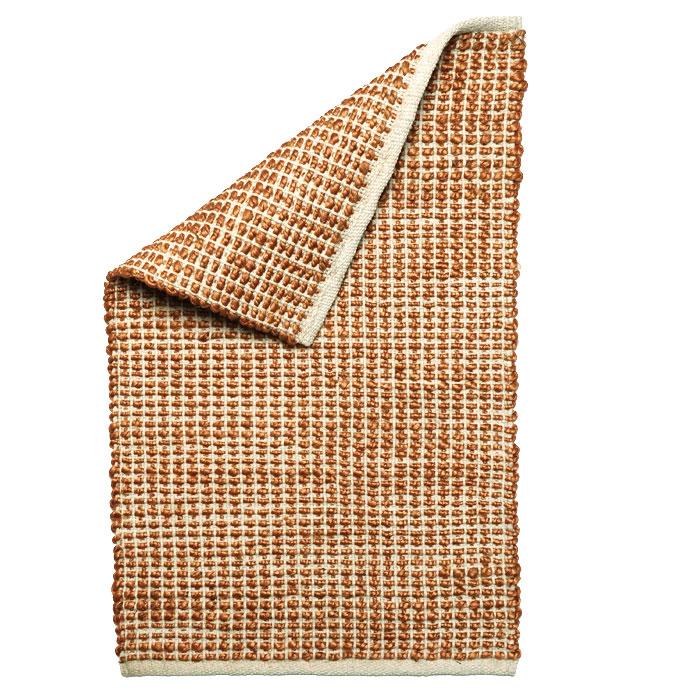 ラグ カーペット キリム 50x80 秋 冬 手織り エコ素材 JURO PLAIN オレンジ 快適 おしゃれ 北欧 玄関 マット オールシーズン 絨毯 柔らかい 暖かい | EーBLIND | 03
