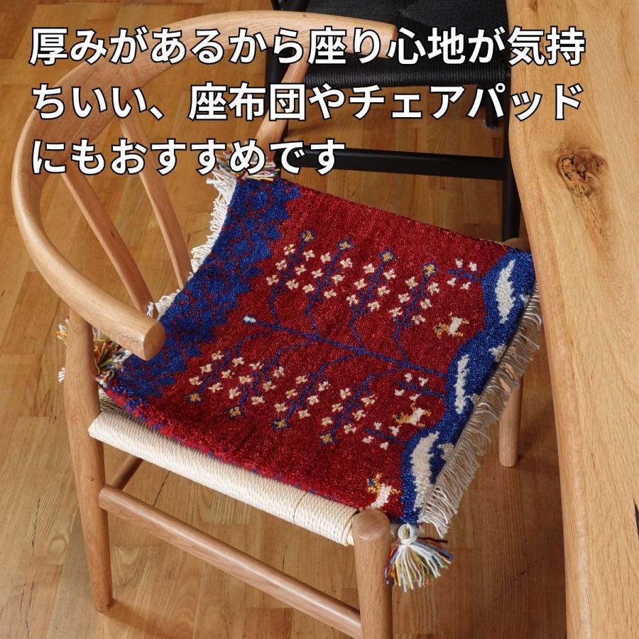EーBLIND ラグ ギャッベ 60x120cm 高級手結び 秋 冬 快適 ウール 