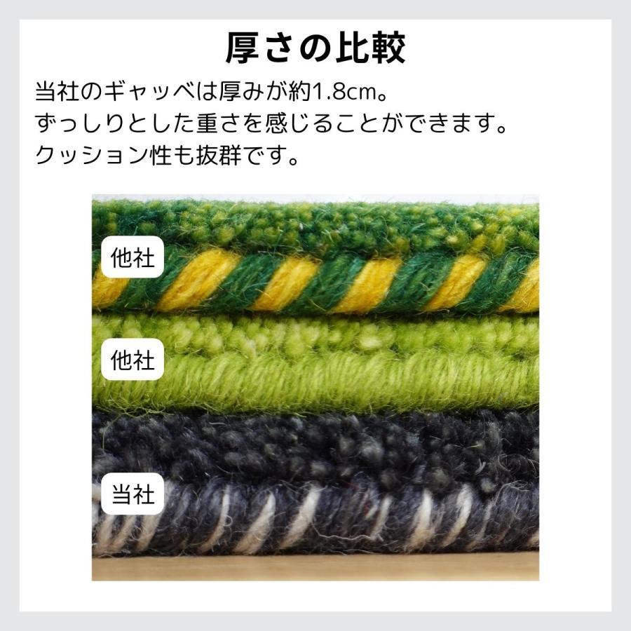 EーBLIND ラグ ギャッベ 60x120cm 高級手結び 秋 冬 快適 ウール