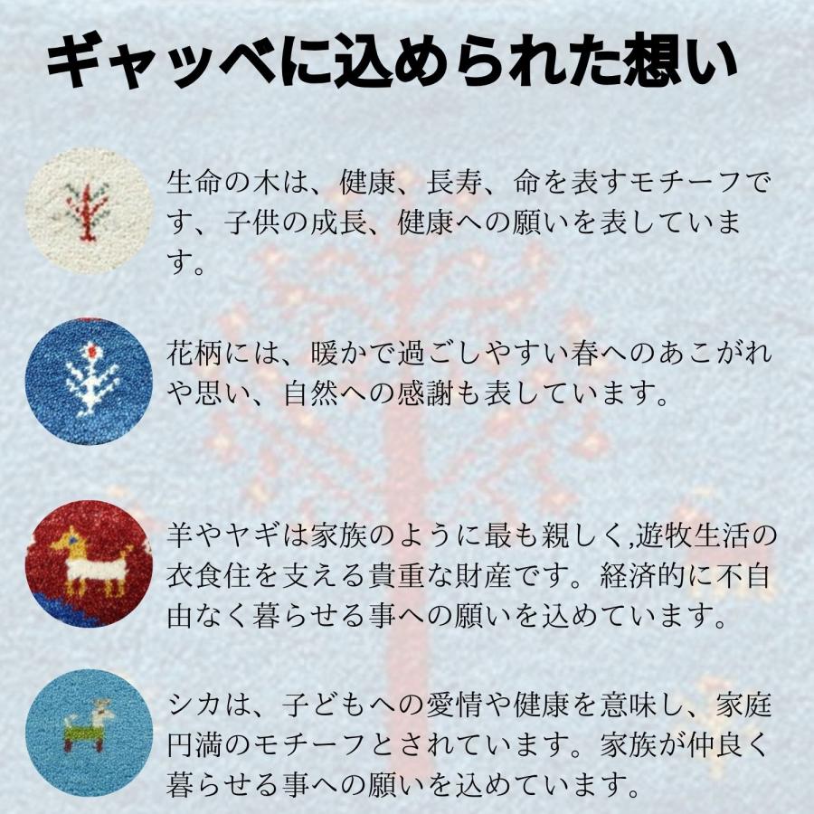 ラグ ギャッベ 60x90 高級手結び 秋 冬 快適 ウール ハンドノット GABBEH 座布団 チェアパッド おしゃれ オールシーズン 調湿機能 絨毯 柔らかい 暖かい | EーBLIND | 32