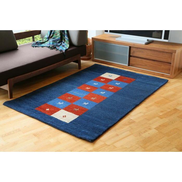 ラグ ギャッベ 140x200 高級手結び 秋 冬 快適 ウール ハンドノット GABBEH 23 おしゃれ 北欧 リビング 寝室 オールシーズン 調湿機能 絨毯 柔らかい 暖かい | EーBLIND