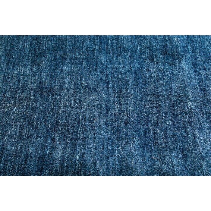 ラグ ギャッベ 140x200 手織り 秋 冬 快適 ウール LORI PLAIN ミッドナイトブルー 北欧 リビング 寝室 オールシーズン 調湿機能 絨毯 柔らかい 暖かい | EーBLIND | 02