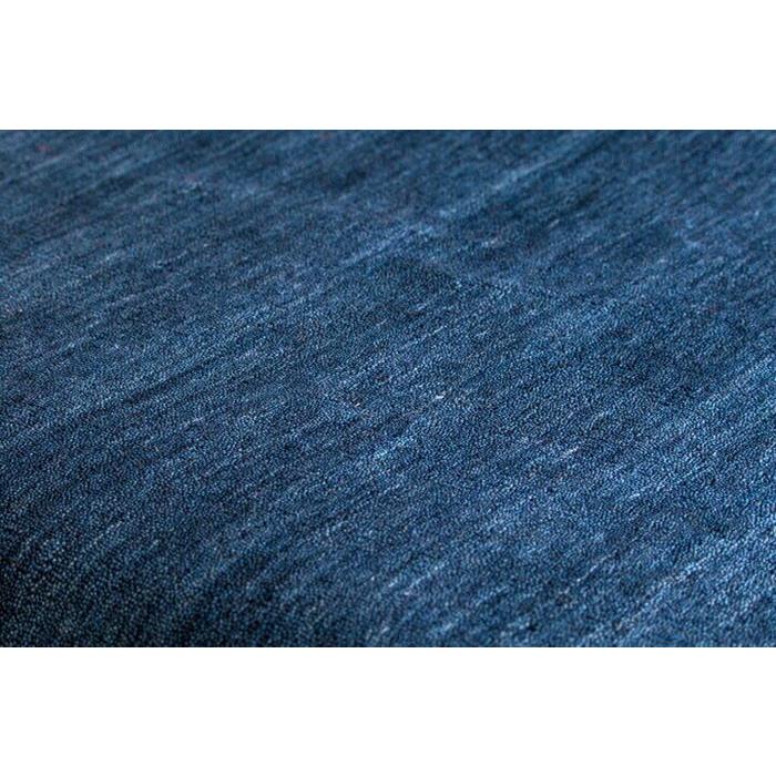 ラグ ギャッベ 140x200 手織り 秋 冬 快適 ウール LORI PLAIN ミッドナイトブルー 北欧 リビング 寝室 オールシーズン 調湿機能 絨毯 柔らかい 暖かい | EーBLIND | 04