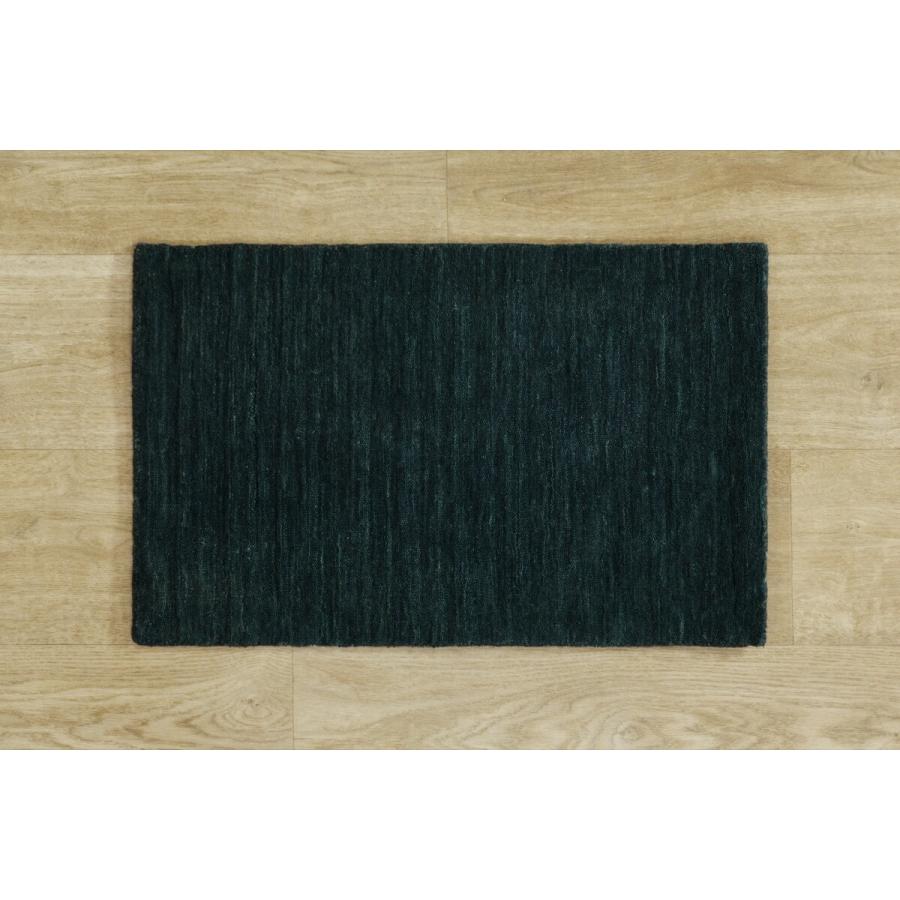 ラグ ギャッベ 50x80 手織り 秋 冬 快適 ウール LORI PLAIN ミッドナイトブルー おしゃれ 北欧 玄関 マット おしゃれ オールシーズン 調湿　絨毯 柔らかい暖かさ | EーBLIND | 05