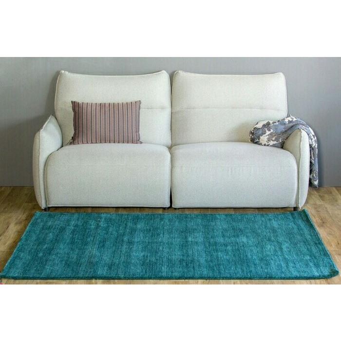 ラグ ギャッベ 140x200 手織り 秋 冬 快適 ウール LORI PLAIN テールターコイズ 北欧 リビング 寝室 オールシーズン 調湿機能 絨毯 柔らかい 暖かい | EーBLIND | 01