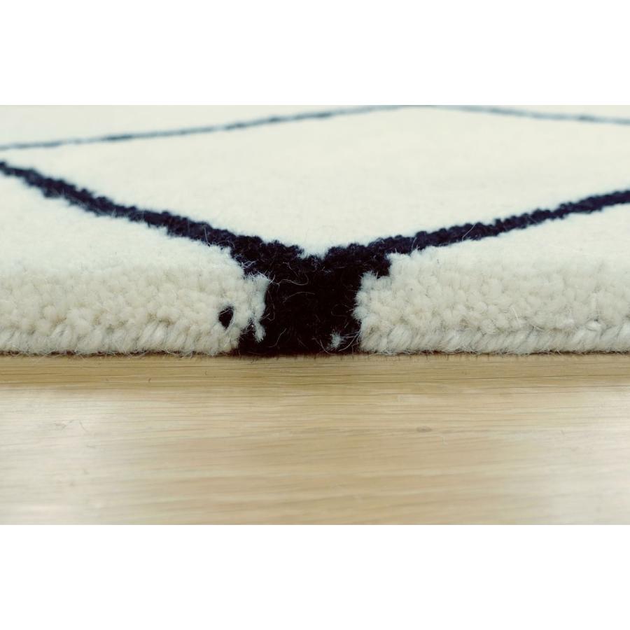 ラグ ラグマット 約1.5畳 140x200cm #01 タフテッド 絨毯 ウール MORACCAN 北欧 ベニワレン | EーBLIND | 03