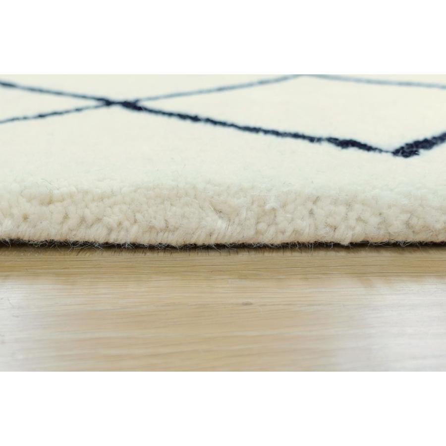 ラグ ラグマット 約1.5畳 140x200cm #02 タフテッド 絨毯 ウール MORACCAN 北欧 ベニワレン | EーBLIND | 03