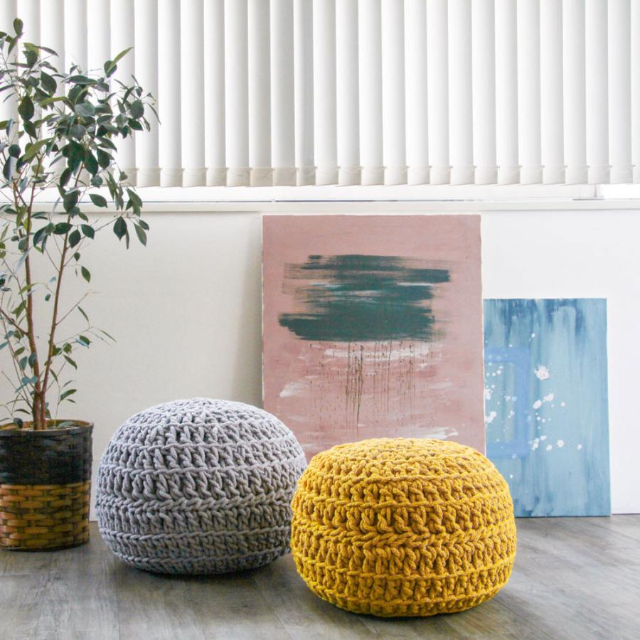 EーBLIND（イージーブラインド） プフ スツール クッション コットン