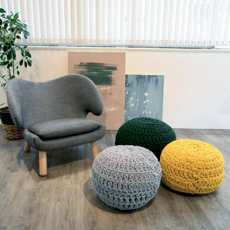 EーBLIND（イージーブラインド） プフ スツール クッション コットン