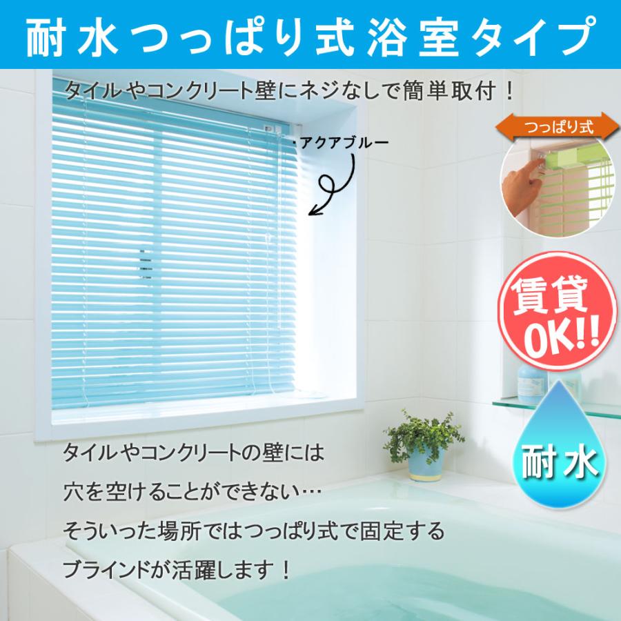 ブラインド アルミ 浴室仕様 立川機工 ブラインドカーテン 幅45〜180cm 高さ11〜180cm スラット幅25mm 一年保証【メーカー直送】｜e-blind｜02