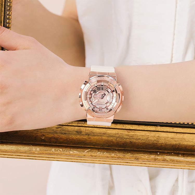 G-SHOCK Gショック WOMEN アナデジ メタルベゼル ピンクゴールド