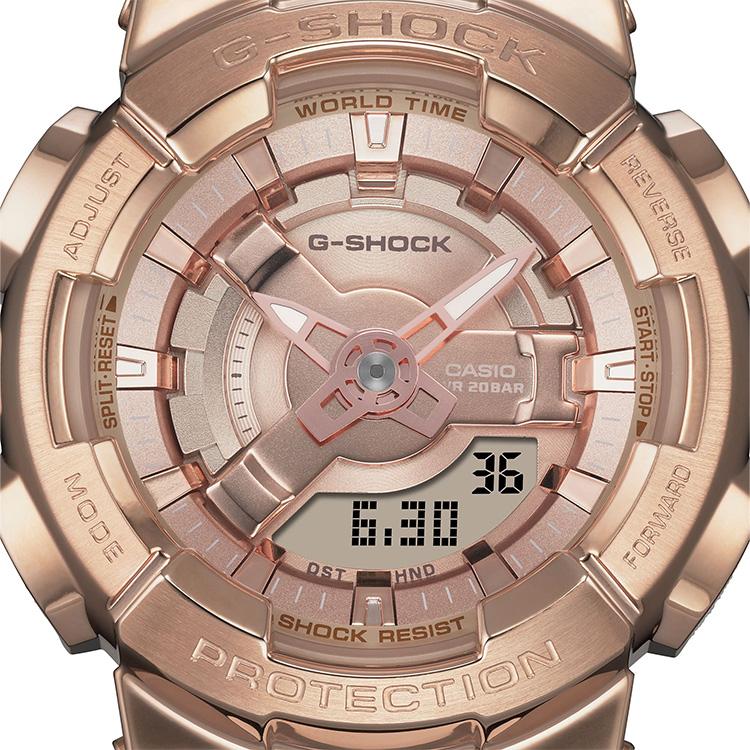 G-SHOCK Gショック WOMEN アナデジ メタルベゼル ピンクゴールド