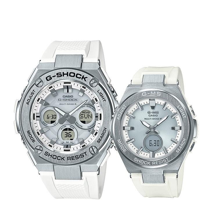 ペアウォッチ ペアセット G-SHOCK/BABY-G ペア 腕時計 G-STEEL/G-MS 電波ソーラー GST-W310-7AJF/MSG-W200-7AJF CASIO カシオ KPAIR0042｜e-bloom