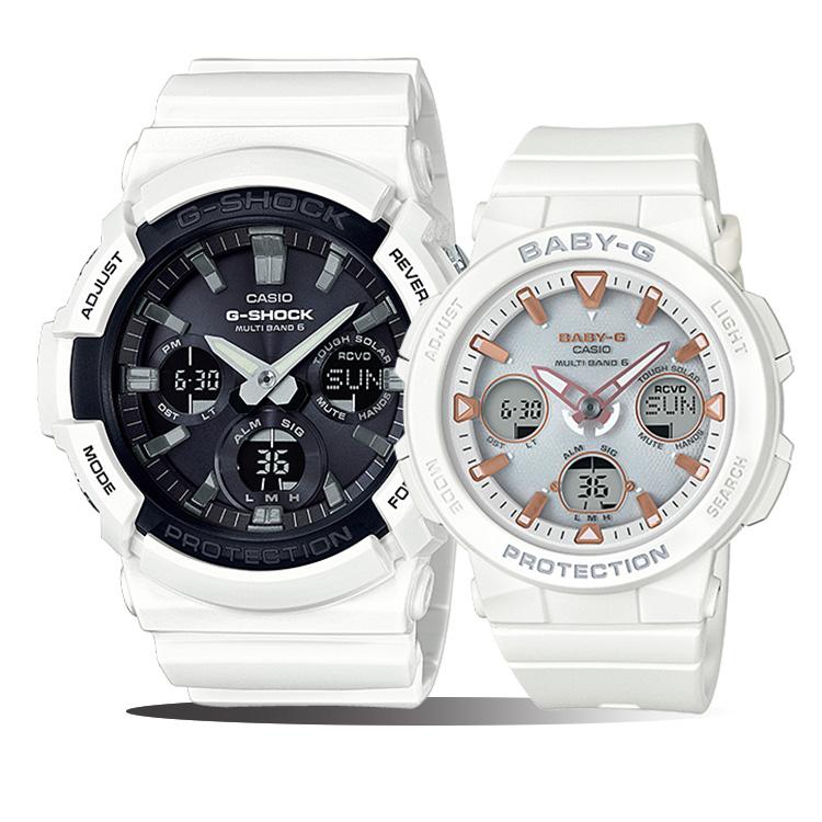 ペアウォッチ ペアセット G-SHOCK x BABY-G Gショック ベビーG カシオ CASIO デジアナ ホワイト GAW-100B-7AJF BGA-2500-7AJF｜e-bloom｜02