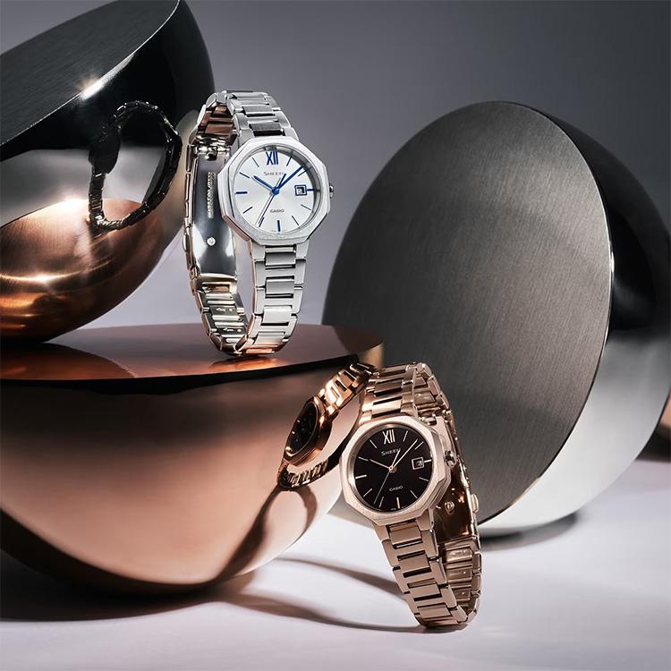 ✨未使用箱付 CASIO カシオ SHEEN シーン ソーラー ローズ ゴールド カシオ シーン CASIO SHEEN ソーラー 腕時計 レディース SHS