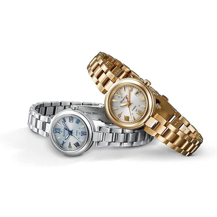 SHEEN（CASIO） SHEEN シーン シルバー 電波ソーラー ブルー SHW
