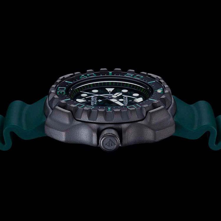 美品！シチズン BN0228-06W PROMASTER MARINEシリーズ CITIZEN PROMASTER MARINE BN0228-06W Green Neon Eco-Drive