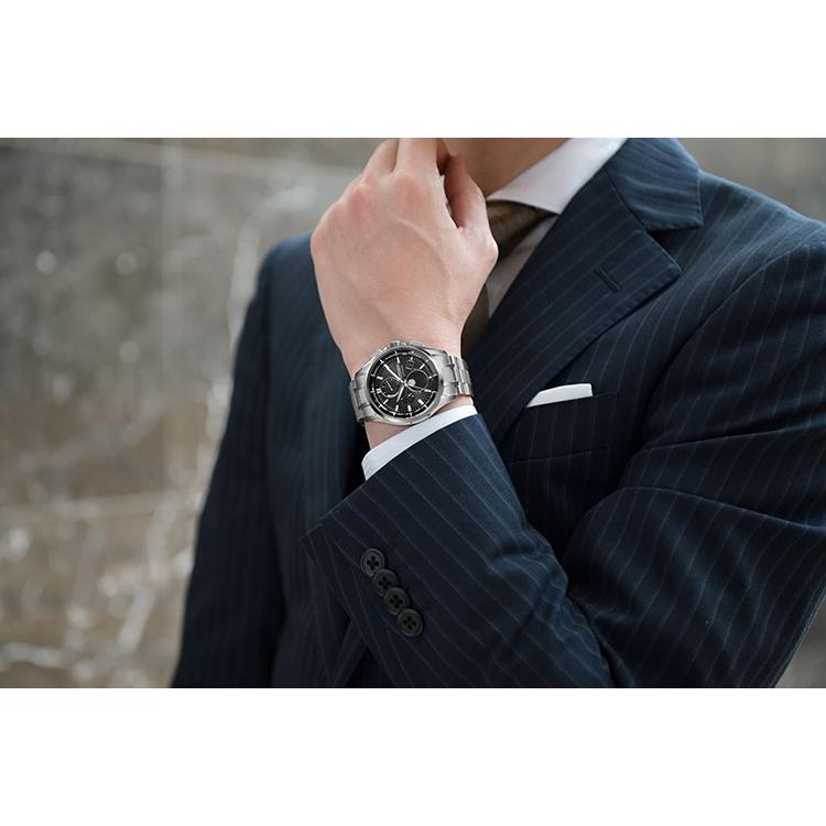 シチズン CITIZEN アテッサ ATTESA エコ・ドライブ 電波時計 月齢自動計算 ルナプログラム ムーンフェイズ メンズ 腕時計 BY1001-66Eの画像