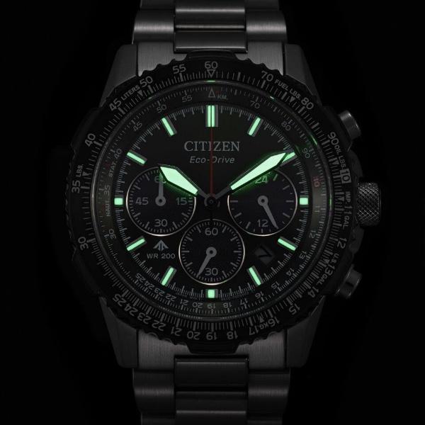 【美品】CITIZEN PROMASTER アナデジ クロノグラフ 10気圧防水 シチズン プロマスター スカイ エコドライブ 腕時計 メンズ JV2000-51L