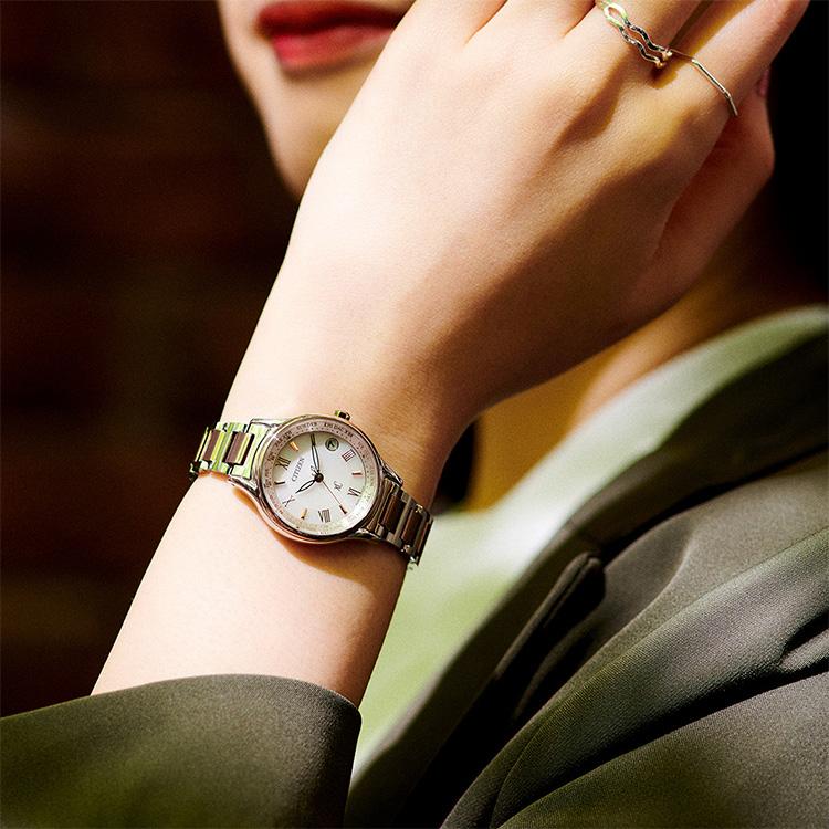 XC クロスシー xC EC1165-51W シチズン CITIZEN 電波ソーラー サクラ