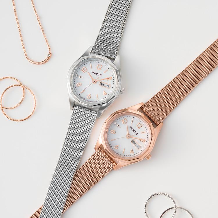 シチズン　腕時計 ウィッカ wicca ソーラーテック メッシュベルト 防水 セール】wicca ウィッカ ソーラーテック メッシュベルトタイプ