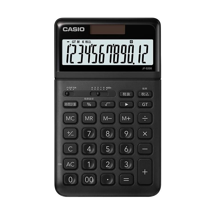 CITIZEN スタイリッシュ電卓 JF-S200-BK-N カシオ CASIO